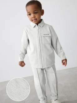 Jassen En Jacks|Broeken En Chino's*Baker by Ted Baker - - 3 -delig set van getextureerd jack, T-shirt en broek Grijs