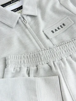 Jassen En Jacks|Broeken En Chino's*Baker by Ted Baker - - 3 -delig set van getextureerd jack, T-shirt en broek Grijs