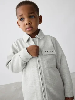Jassen En Jacks|Broeken En Chino's*Baker by Ted Baker - - 3 -delig set van getextureerd jack, T-shirt en broek Grijs
