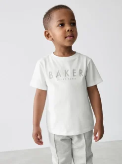 Jassen En Jacks|Broeken En Chino's*Baker by Ted Baker - - 3 -delig set van getextureerd jack, T-shirt en broek Grijs