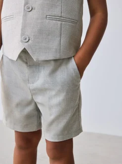 Kostuums En Herenvesten*Baker by Ted Baker - set van overhemd, gilet en short Grijs