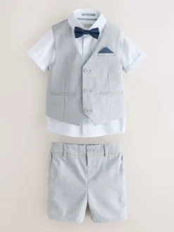 Kostuums En Herenvesten*Baker by Ted Baker - set van overhemd, gilet en short Grijs