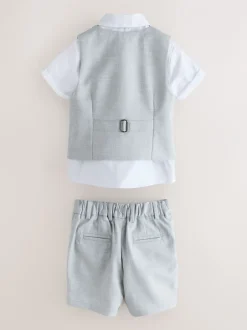 Kostuums En Herenvesten*Baker by Ted Baker - set van overhemd, gilet en short Grijs