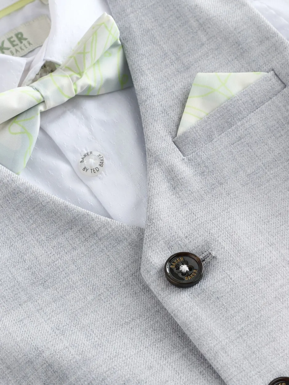 Kostuums En Herenvesten|Baker by Ted Baker - set van gilet, overhemd en broek Grijs