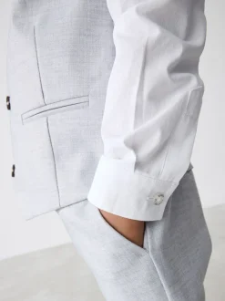 Kostuums En Herenvesten|Baker by Ted Baker - set van gilet, overhemd en broek Grijs
