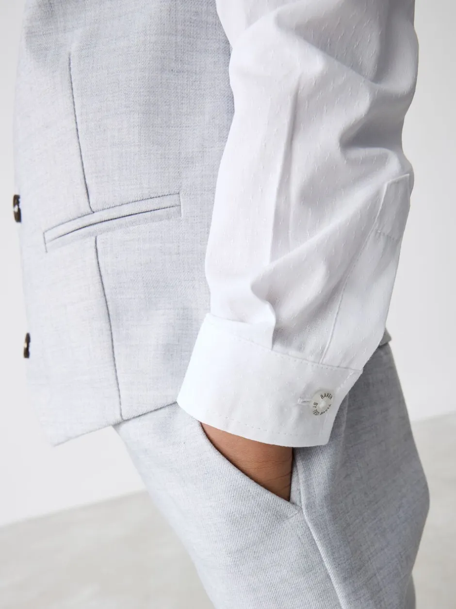 Kostuums En Herenvesten|Baker by Ted Baker - set van gilet, overhemd en broek Grijs