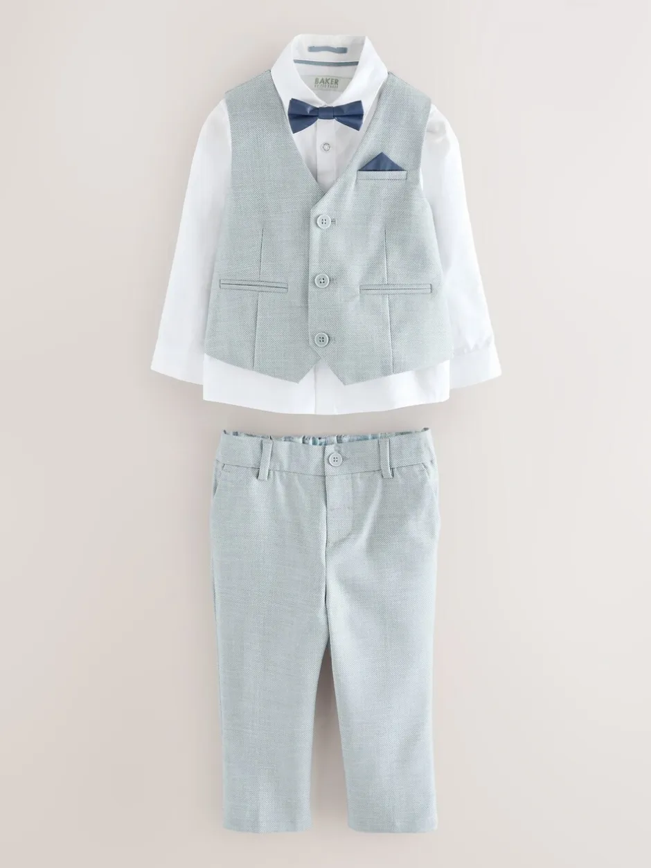 Kostuums En Herenvesten*Baker by Ted Baker - set van gilet, overhemd en broek Grijs