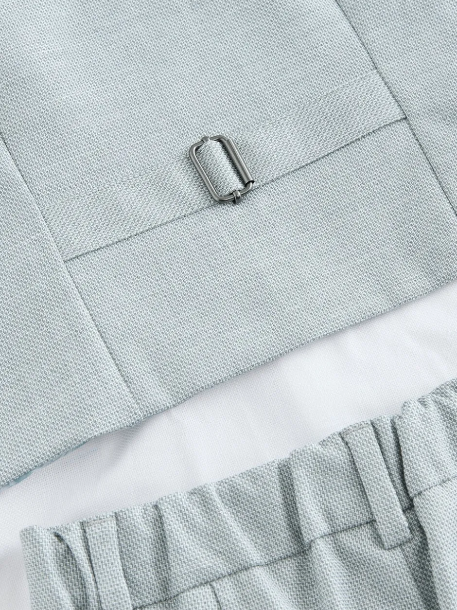 Kostuums En Herenvesten*Baker by Ted Baker - set van gilet, overhemd en broek Grijs