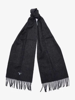 Mutsen, Sjaals En Handschoenen*Barbour Grijs - ® effen lamswollen sjaal
