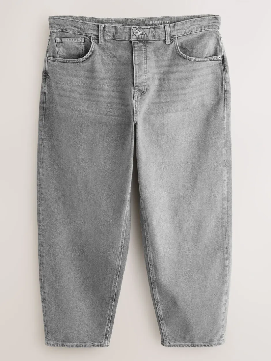 Jeans*Next - Barrel Fit - Vintage wash denim jeans Grijs