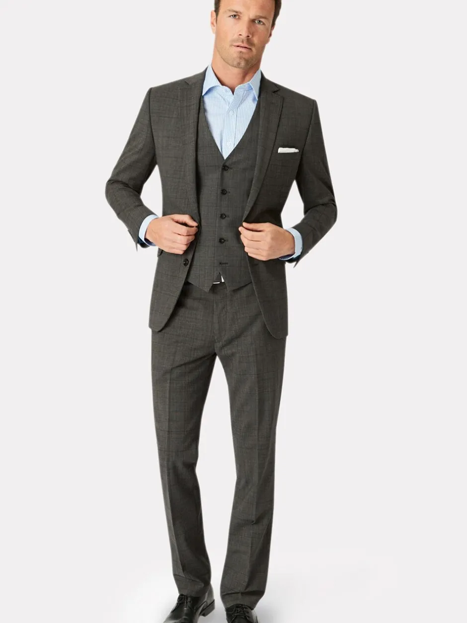 Formele Broek*Brook Taverner - Cassino Slim Fit Jacket Grijs