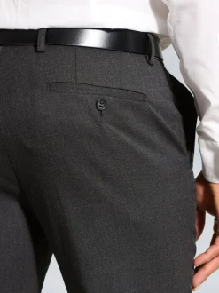 Formele Broek|Brook Taverner Grijs - Flannel Trousers
