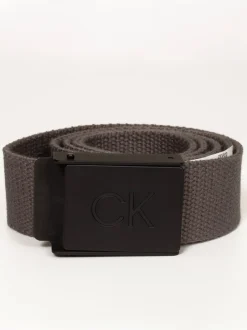 Riemen En Bretels*Calvin Klein Golf - Monogram Buckle Belt Grijs