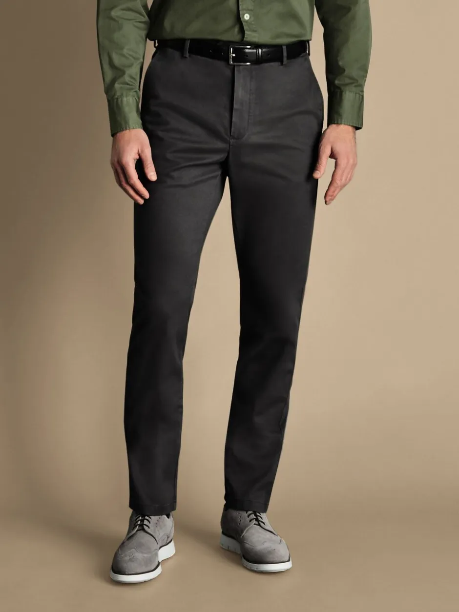 Formele Broek*Charles Tyrwhitt - Classic Fit ultimate chino zonder plooien Grijs
