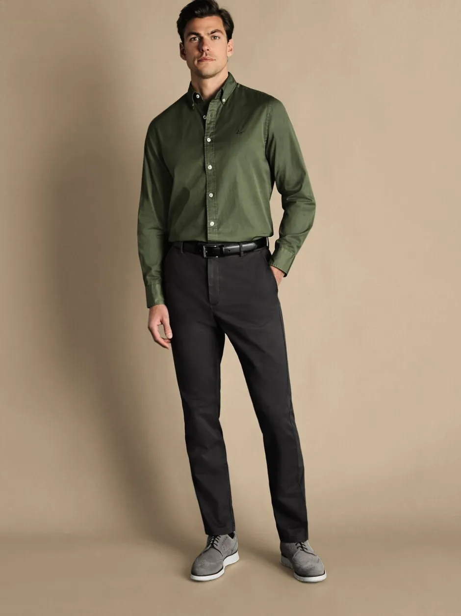 Formele Broek*Charles Tyrwhitt - Classic Fit ultimate chino zonder plooien Grijs