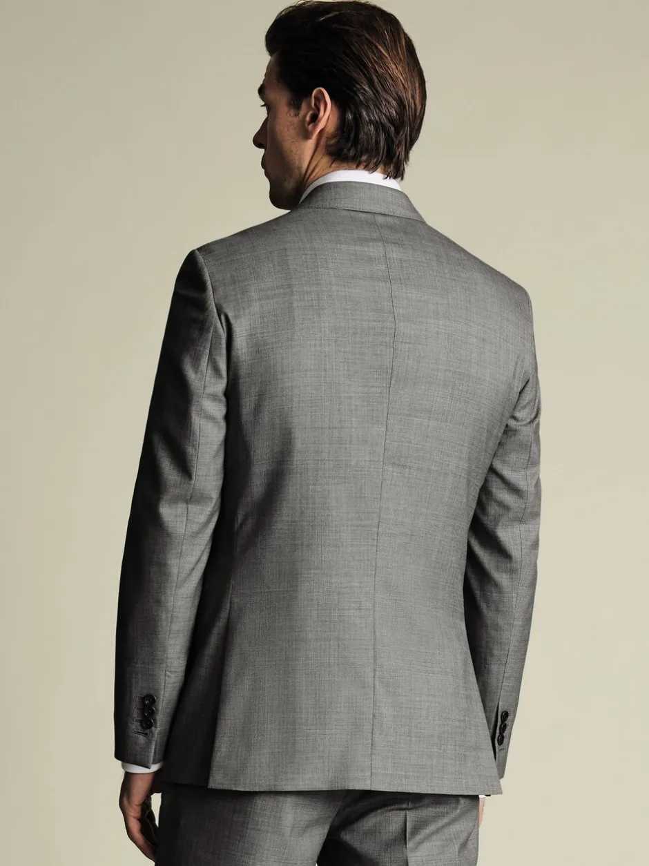 Formele Broek*Charles Tyrwhitt - Sharkskin Slim Fit Jacket Grijs