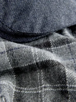 Mutsen, Sjaals En Handschoenen|Next Grijs - Check Flat Cap And Scarf Set
