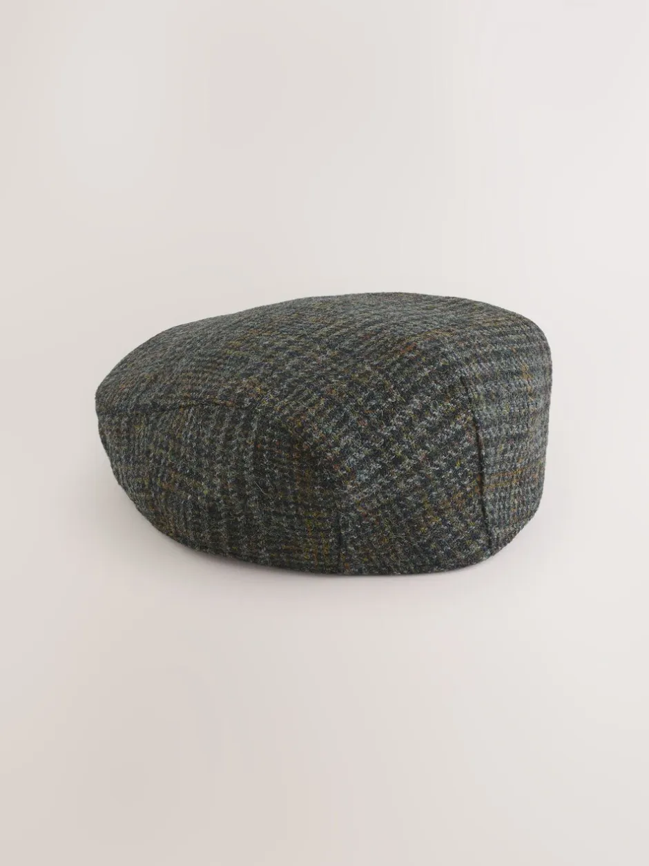 Mutsen, Sjaals En Handschoenen*Next Grijs - Check Harris Tweed Flat Cap