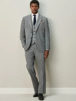Vesten*Next - Contrast Fabric Detail Suit Waistcoat Grijs