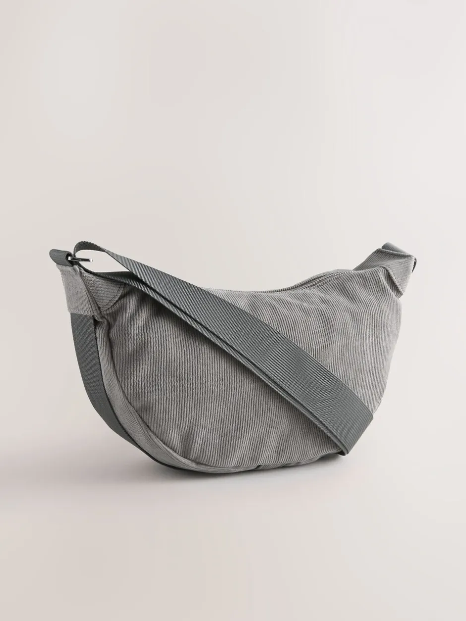 Tassen En Portemonnees*Next Grijs - Cord Effect Sling Bag