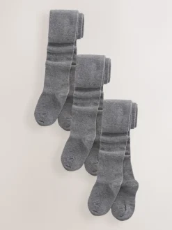 Sokken En Panty's|Schoolkleding*Next - Cotton Rich School Tights 3 Pack Grijs