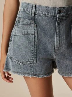 Shorts|Next Grijs - Denim Cargo Pocket Shorts