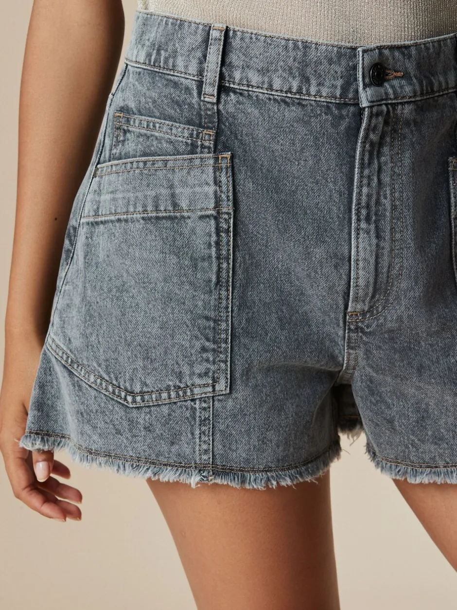 Shorts|Next Grijs - Denim Cargo Pocket Shorts