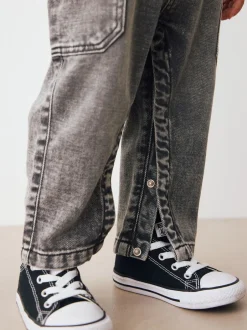 Rompertjes En Tuinbroeken|Next - Denim tuinbroek (3mnd -7jr) Grijs