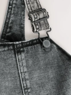 Rompertjes En Tuinbroeken|Next - Denim tuinbroek (3mnd -7jr) Grijs