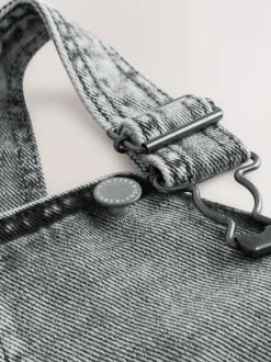 Rompertjes En Tuinbroeken|Next - Denim tuinbroek (3mnd -7jr) Grijs