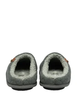 Pantoffels|Dunlop - doorgestikte pantoffelmuiltjes voor heren Grijs