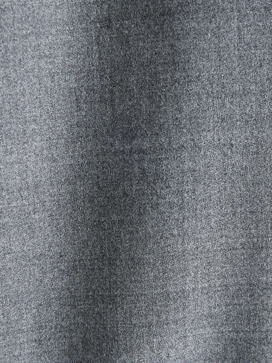 Formele Broek*Next - Elasticated Waist Wool Rich Textured Formal Trousers Grijs