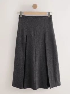 Rokken*Next Grijs - Fleck Pleated Midi Skirt