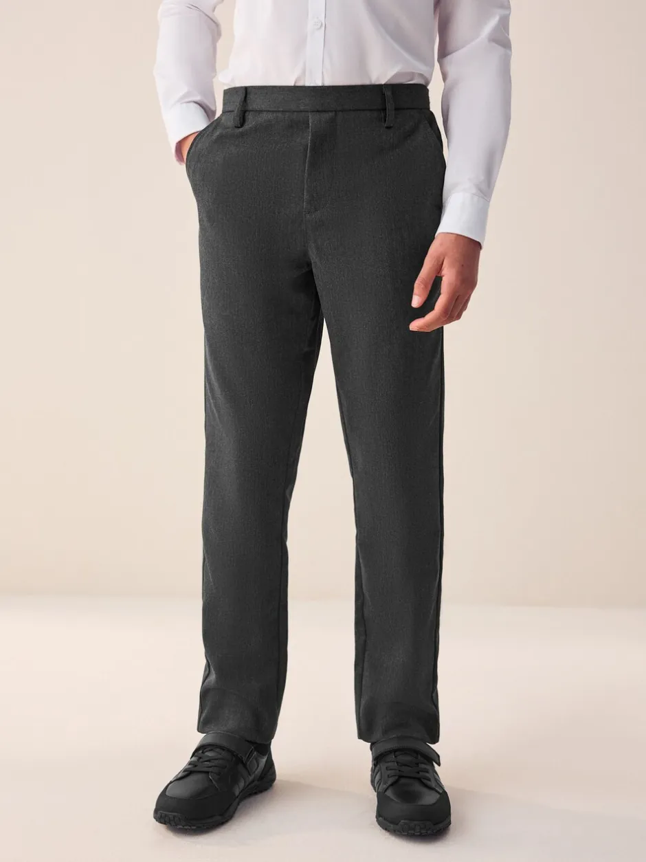 Schoolkleding|Broeken En Chino's|Next - Formele schoolbroek met rechte pijpen (3-17jr) Grijs