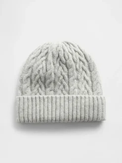 Mutsen, Sjaals En Handschoenen|Gap - CashSoft Cable-Knit Beanie Grijs