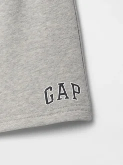 Shorts|Gap - joggingbroek met elastische taille met logo (6 mnd - 5 jr) Grijs