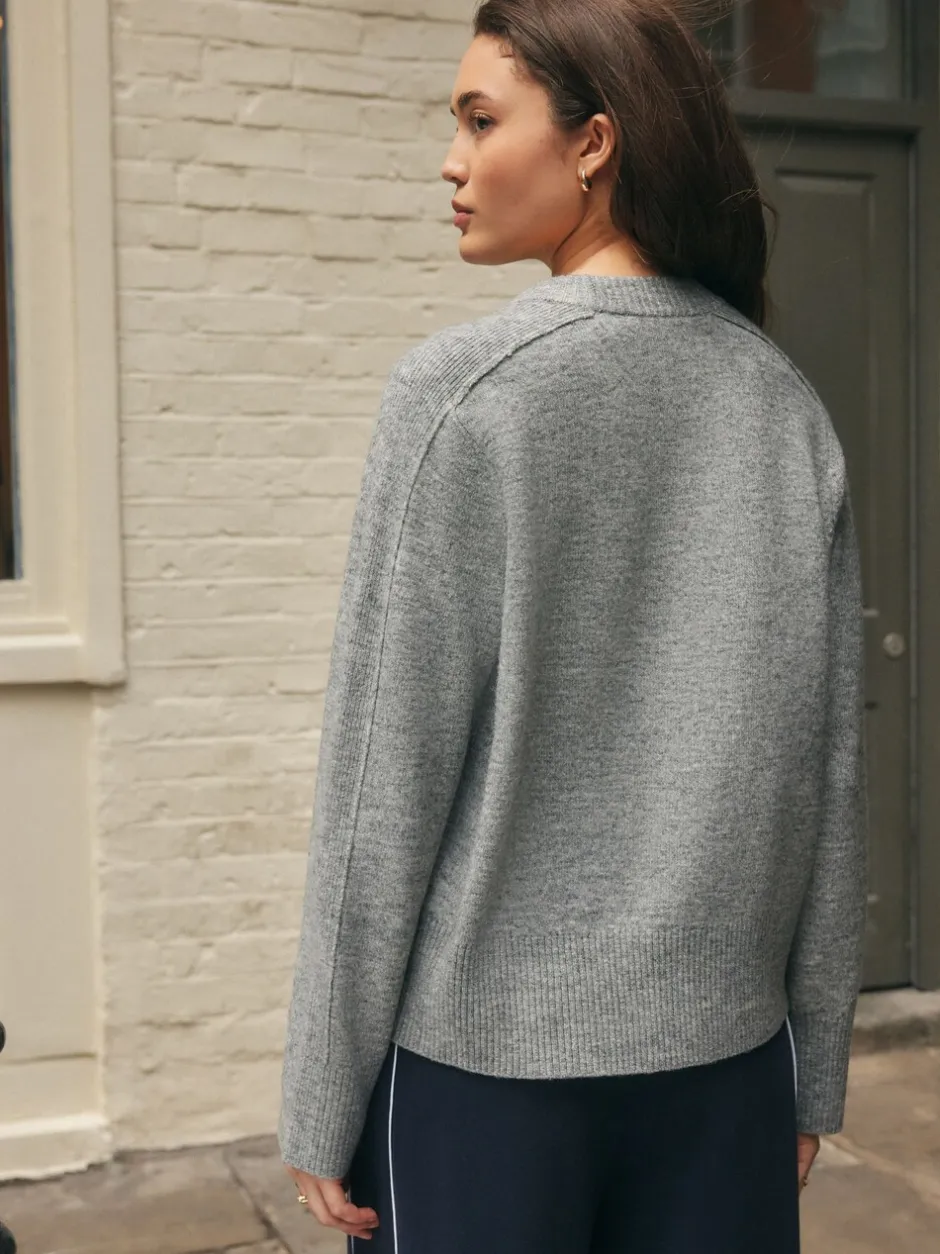Gebreide Kleding*Next - Gebreide trui met ronde hals van wol Grijs