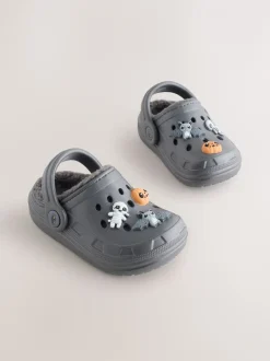 Pantoffels|Next Grijs - Halloween warmgevoerde klomp pantoffels