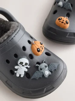 Pantoffels|Next Grijs - Halloween warmgevoerde klomp pantoffels
