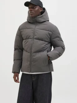 Jassen En Jacks*JACK & JONES - - Gewatteerd jack met capuchon Grijs