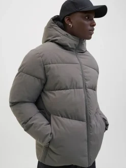 Jassen En Jacks*JACK & JONES - - Gewatteerd jack met capuchon Grijs
