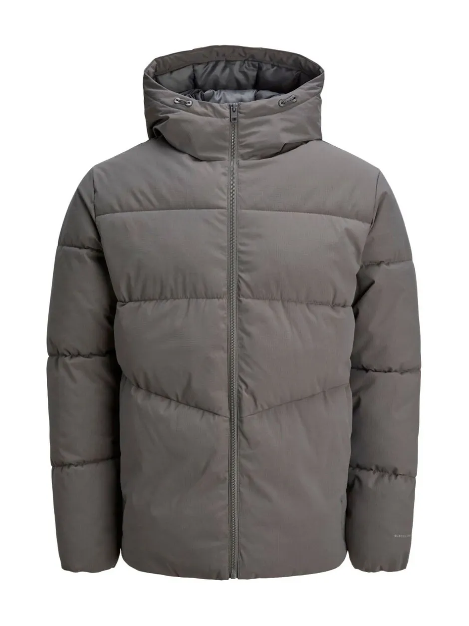 Jassen En Jacks*JACK & JONES - - Gewatteerd jack met capuchon Grijs
