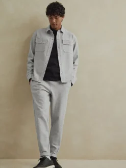 Formele Overhemden|Jassen En Jacks|Next Grijs - Jersey keperstof Overshirt met drukknopen