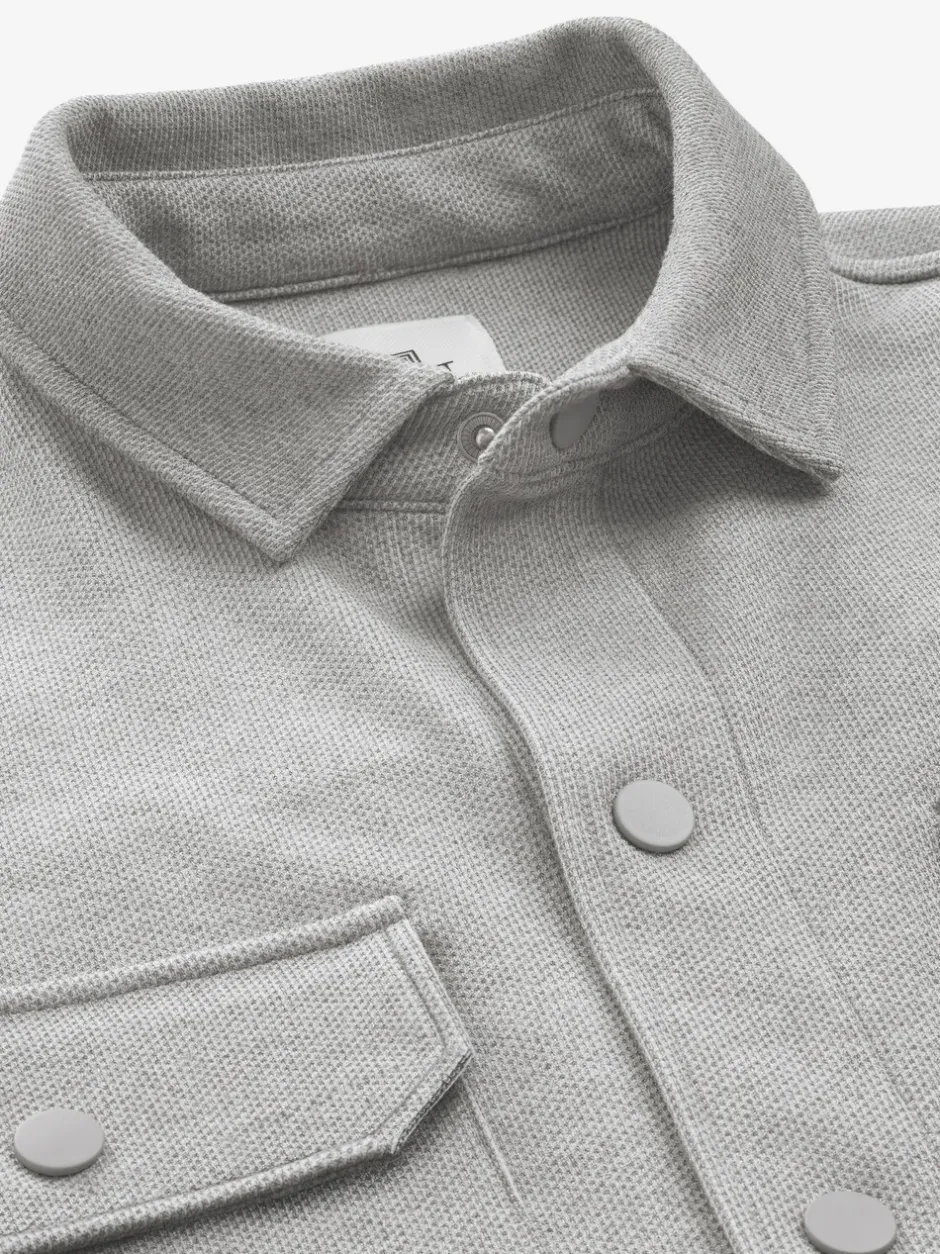 Formele Overhemden|Jassen En Jacks|Next Grijs - Jersey keperstof Overshirt met drukknopen