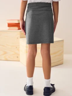 Shorts En Rokken*Next - Jersey stretch schoolkokerrok met aantrekkoord (3 - 18 jr) Grijs