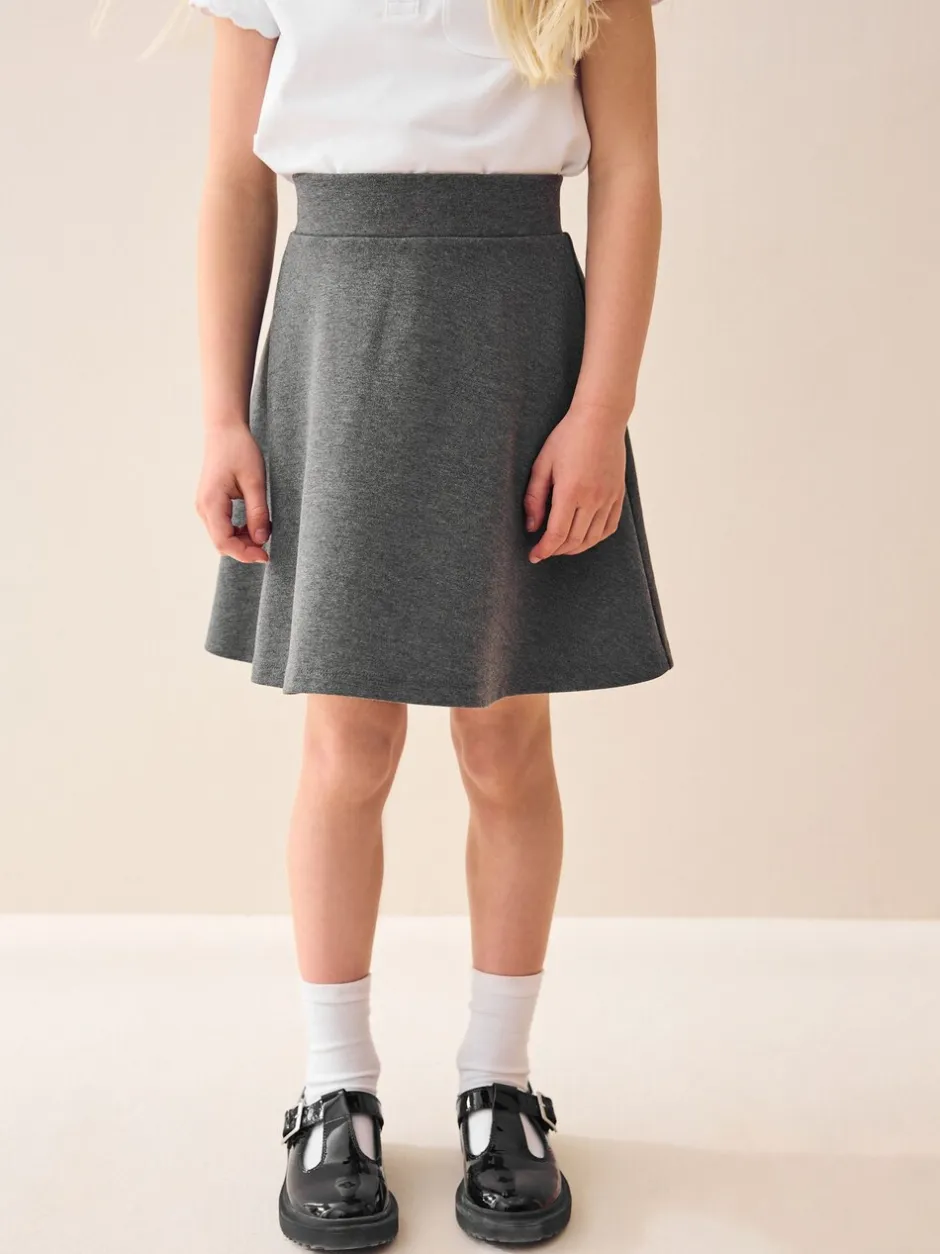 Schoolkleding|Shorts En Rokken|Next - Jersey stretch school skater rok met elastische taille (3 - 17 jr) Grijs