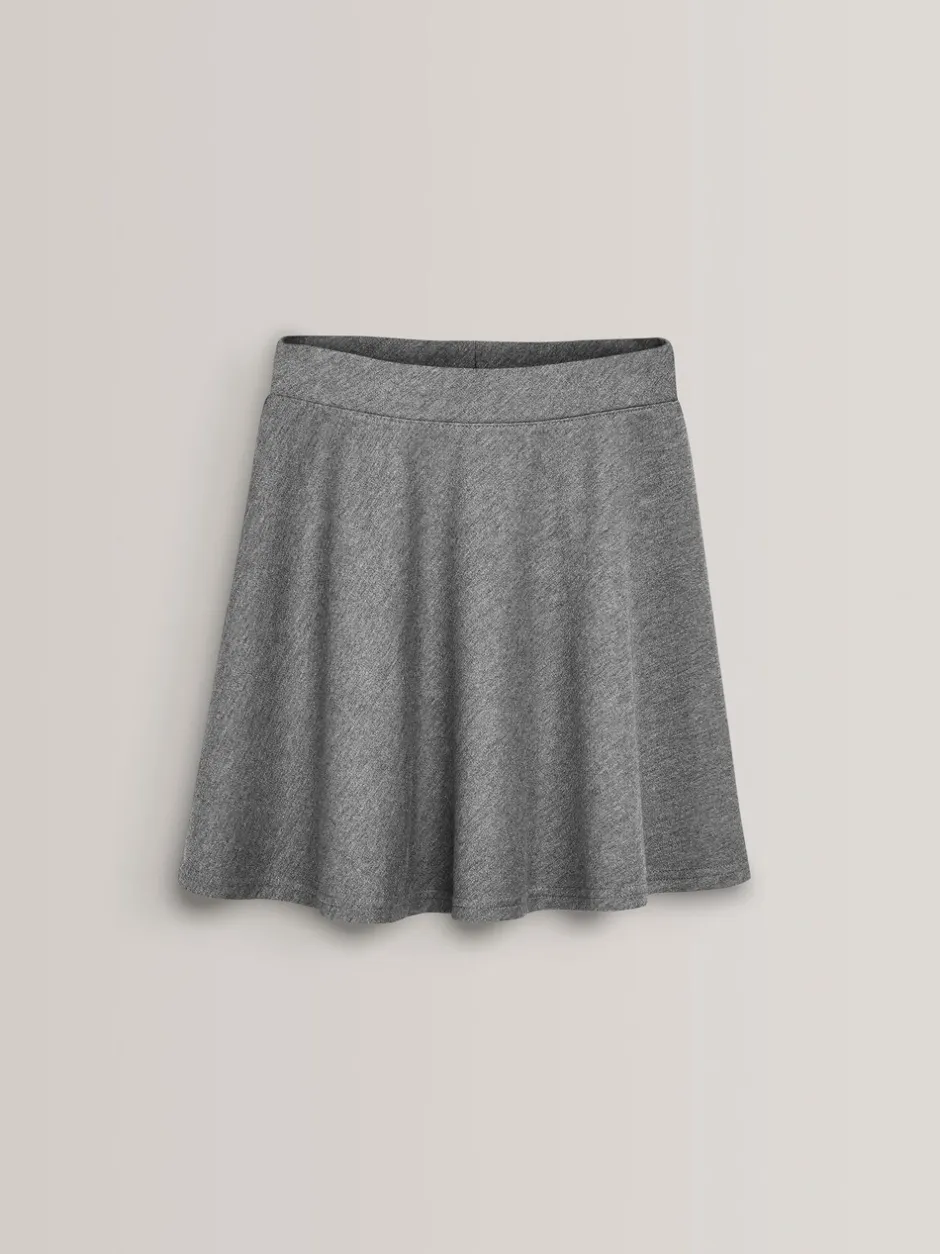 Schoolkleding|Shorts En Rokken|Next - Jersey stretch school skater rok met elastische taille (3 - 17 jr) Grijs