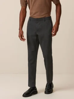 Formele Broek*Next - Joggingbroek met elastische tailleband en effen voorkant Grijs