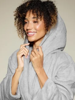 Badjassen*KBX - Rosa Fluffy Robe Grijs