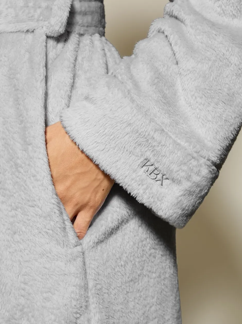 Badjassen*KBX - Rosa Fluffy Robe Grijs